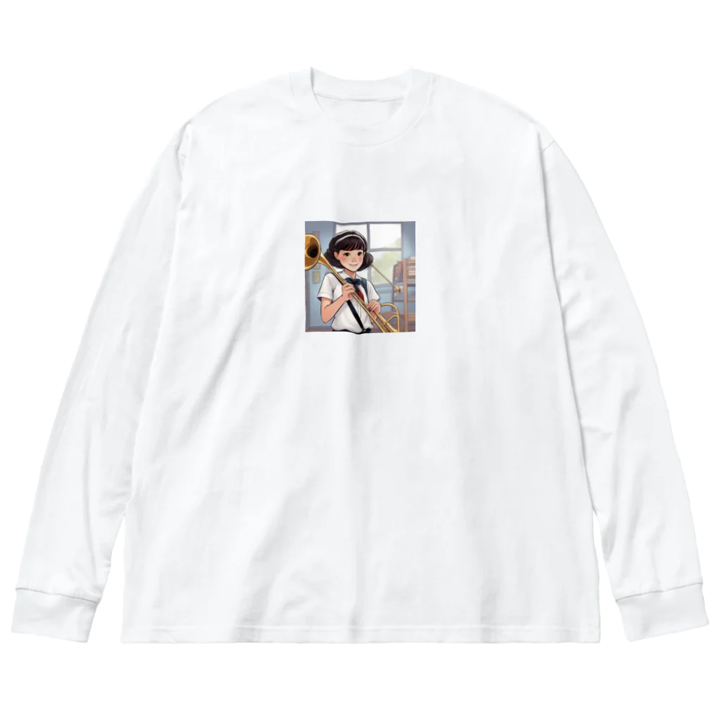 ほっこり絵音舎の部活動中！さらちゃん！！ ビッグシルエットロングスリーブTシャツ