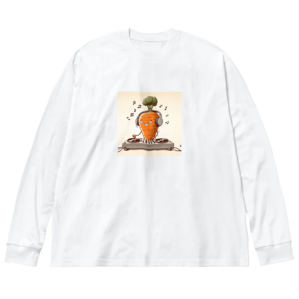 おふざけのDJキャロット ビッグシルエットロングスリーブTシャツ