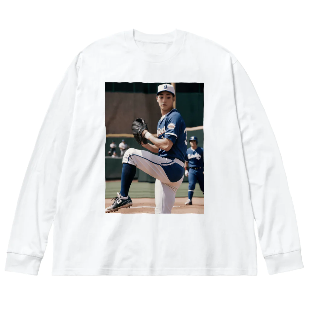 りん　チャンネルのAI野球 ビッグシルエットロングスリーブTシャツ