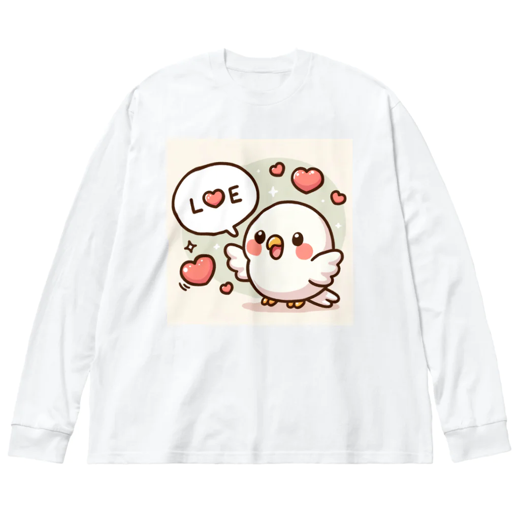 colorsの小鳥のラブちゃん Big Long Sleeve T-Shirt