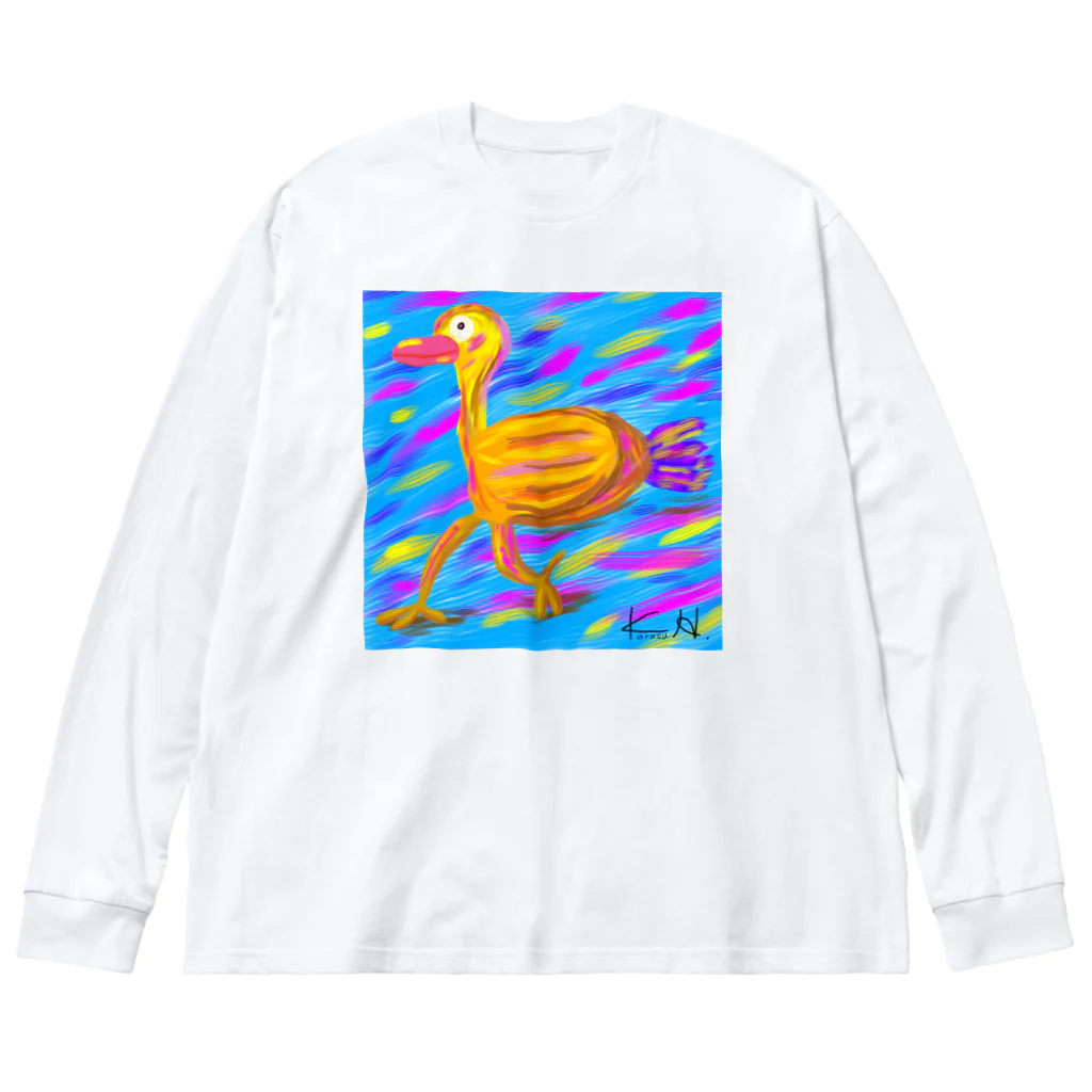 create_M2のアートなダチョウ Big Long Sleeve T-Shirt