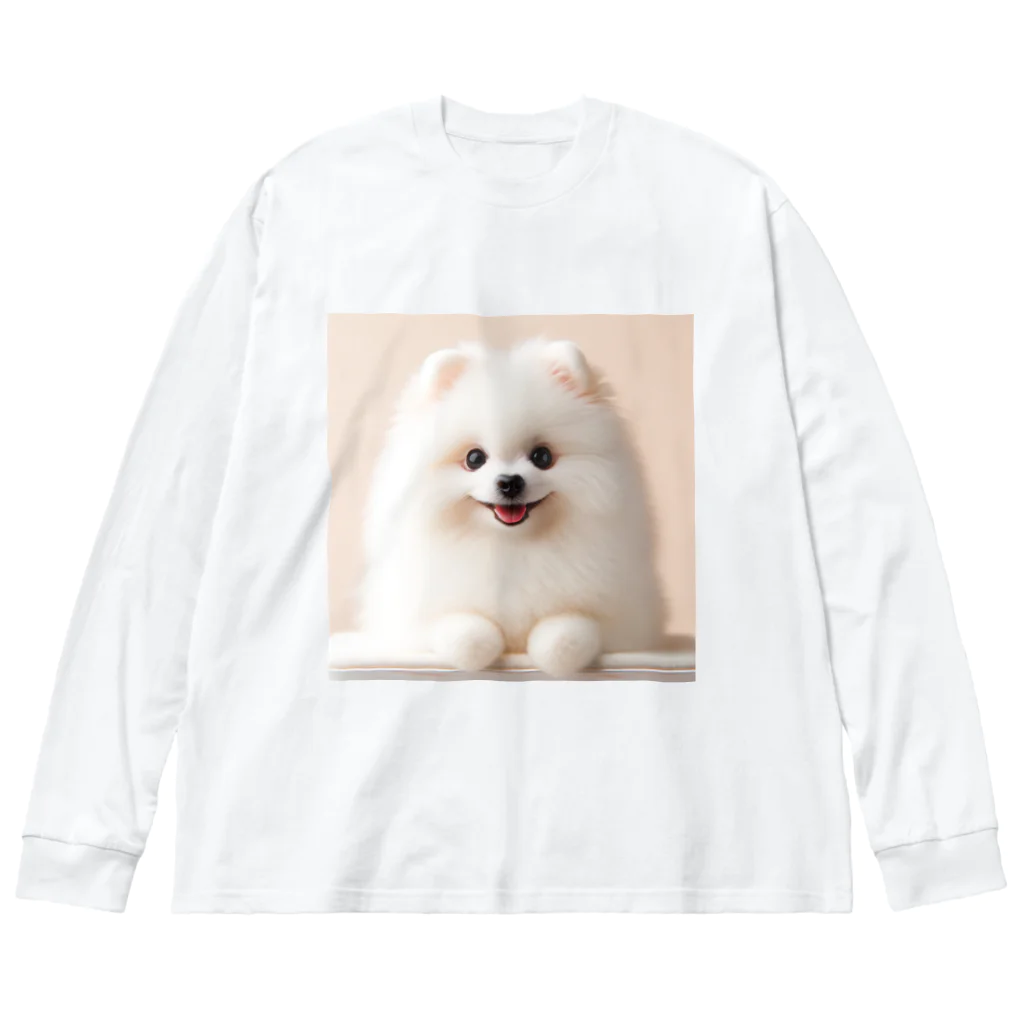 LALAの白ポメグッズ Big Long Sleeve T-Shirt