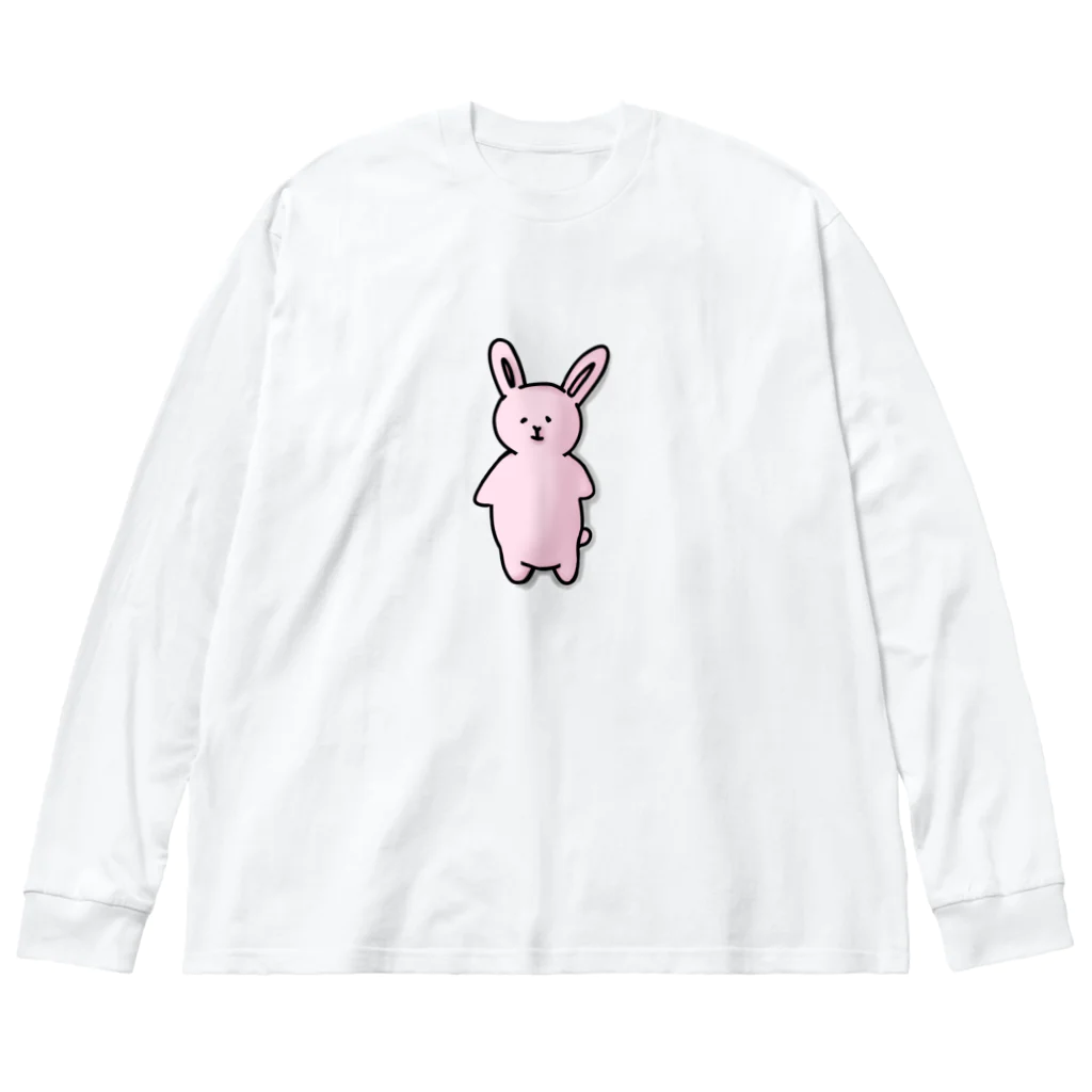 みつまめこshopのポテっとうさぎ ビッグシルエットロングスリーブTシャツ