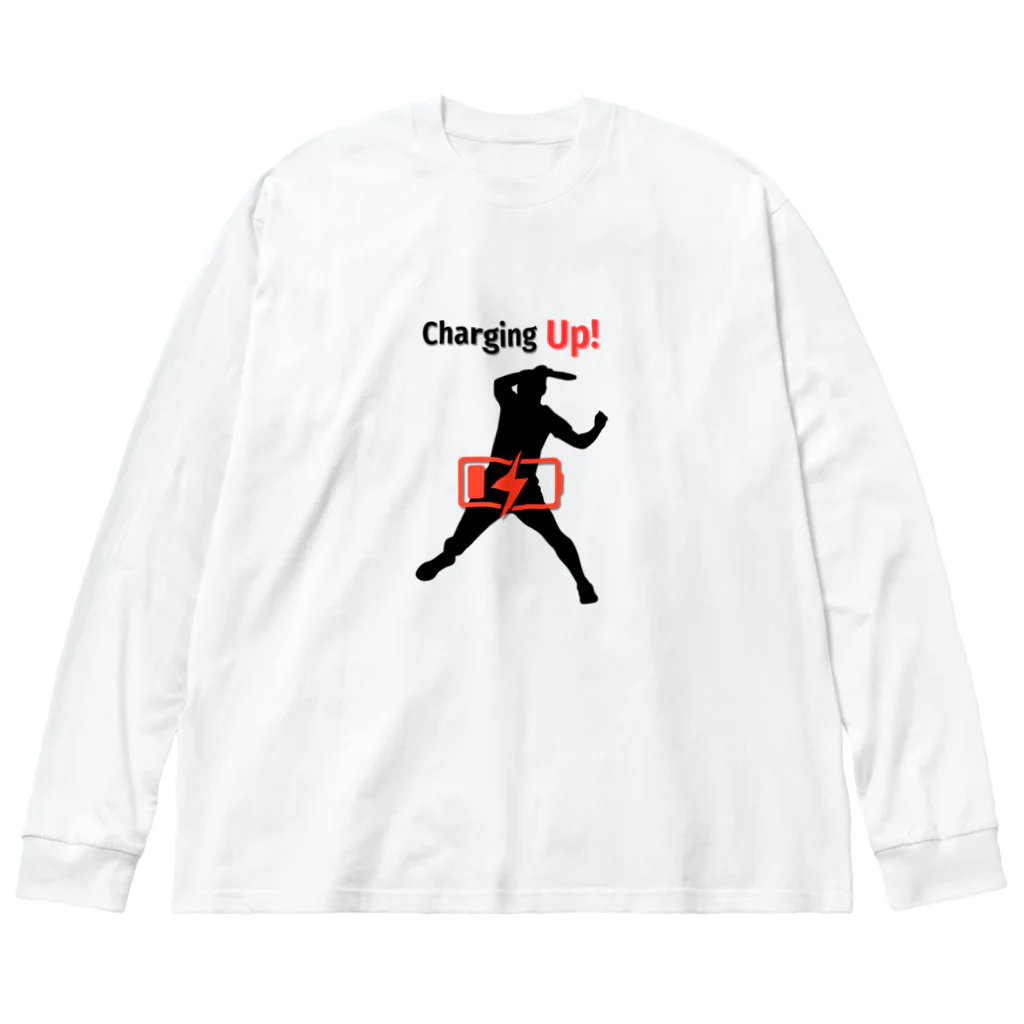 creative-power-labのCharging Up　卓球 ビッグシルエットロングスリーブTシャツ