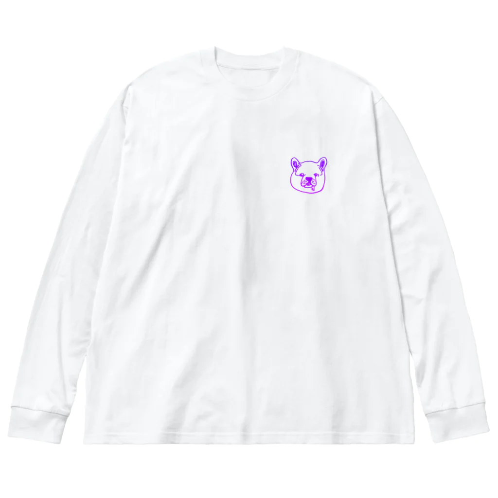 WA-TA craftのよだれdog ビッグシルエットロングスリーブTシャツ