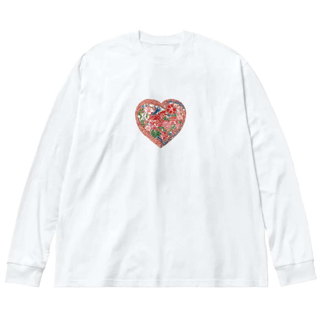 HeartyTimeのハート紅型 ビッグシルエットロングスリーブTシャツ