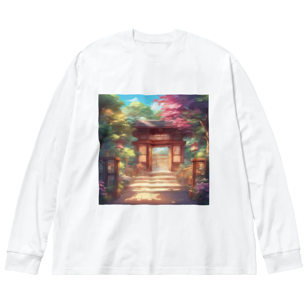 jampackの【風景】寺院 Big Long Sleeve T-Shirt