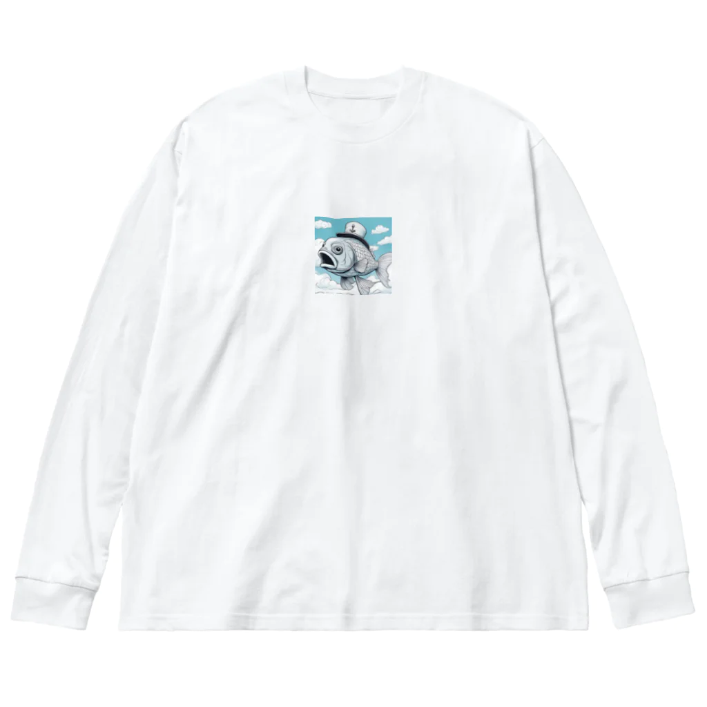 帆風の画材船の帽風のスカイフィッシュ Big Long Sleeve T-Shirt