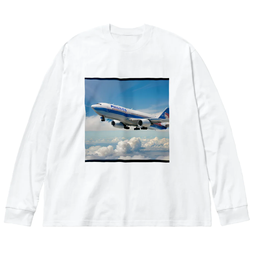 あかいはちのフィリピンの旅客機 Big Long Sleeve T-Shirt