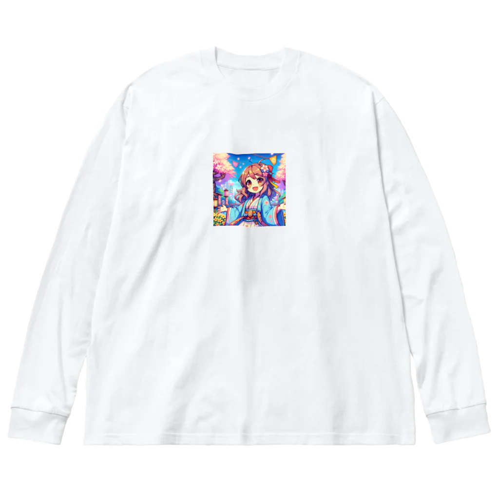 PiXΣLのColorful girl / type1 Big Long Sleeve T-Shirt