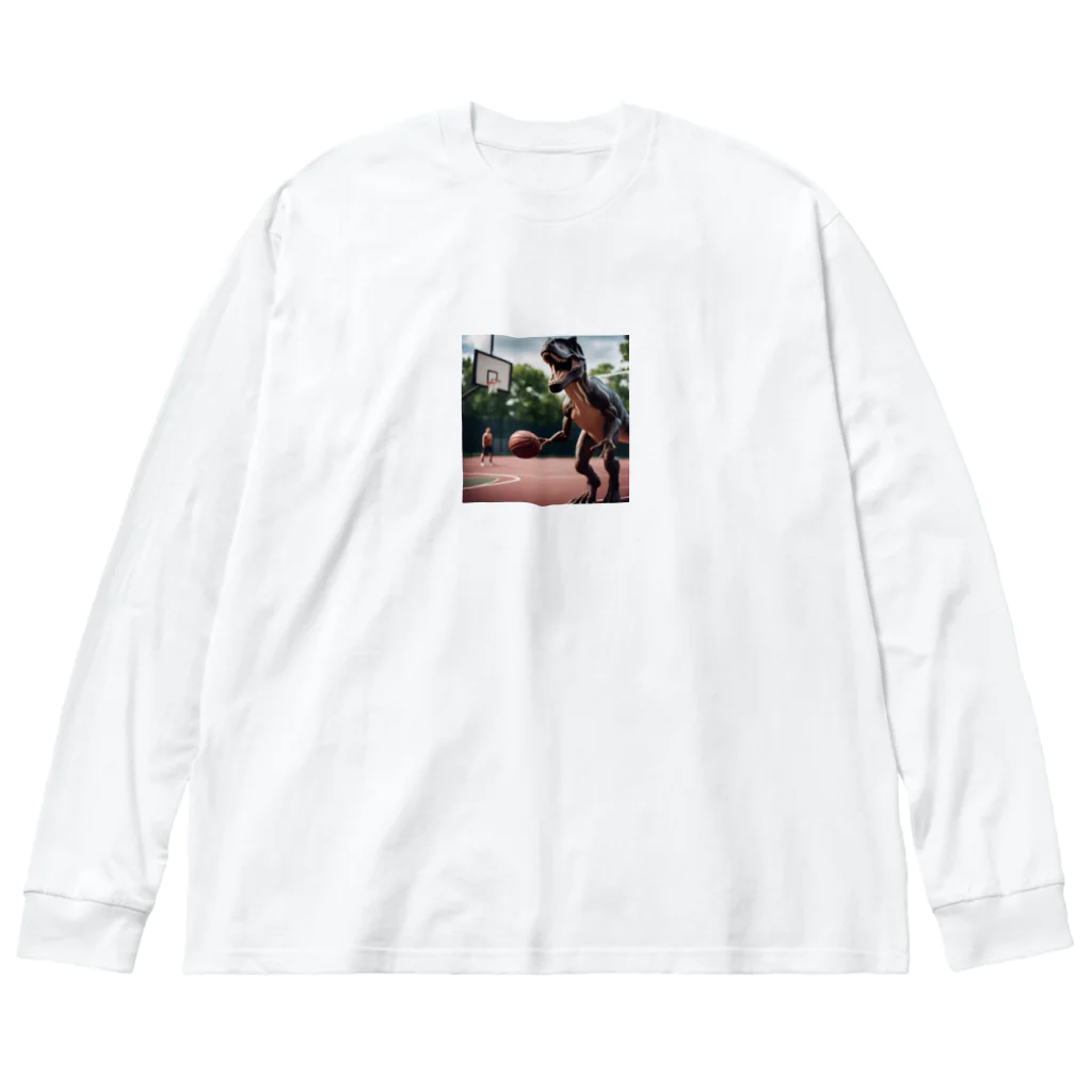 karakentobiuoch43のバスケティラノ Big Long Sleeve T-Shirt