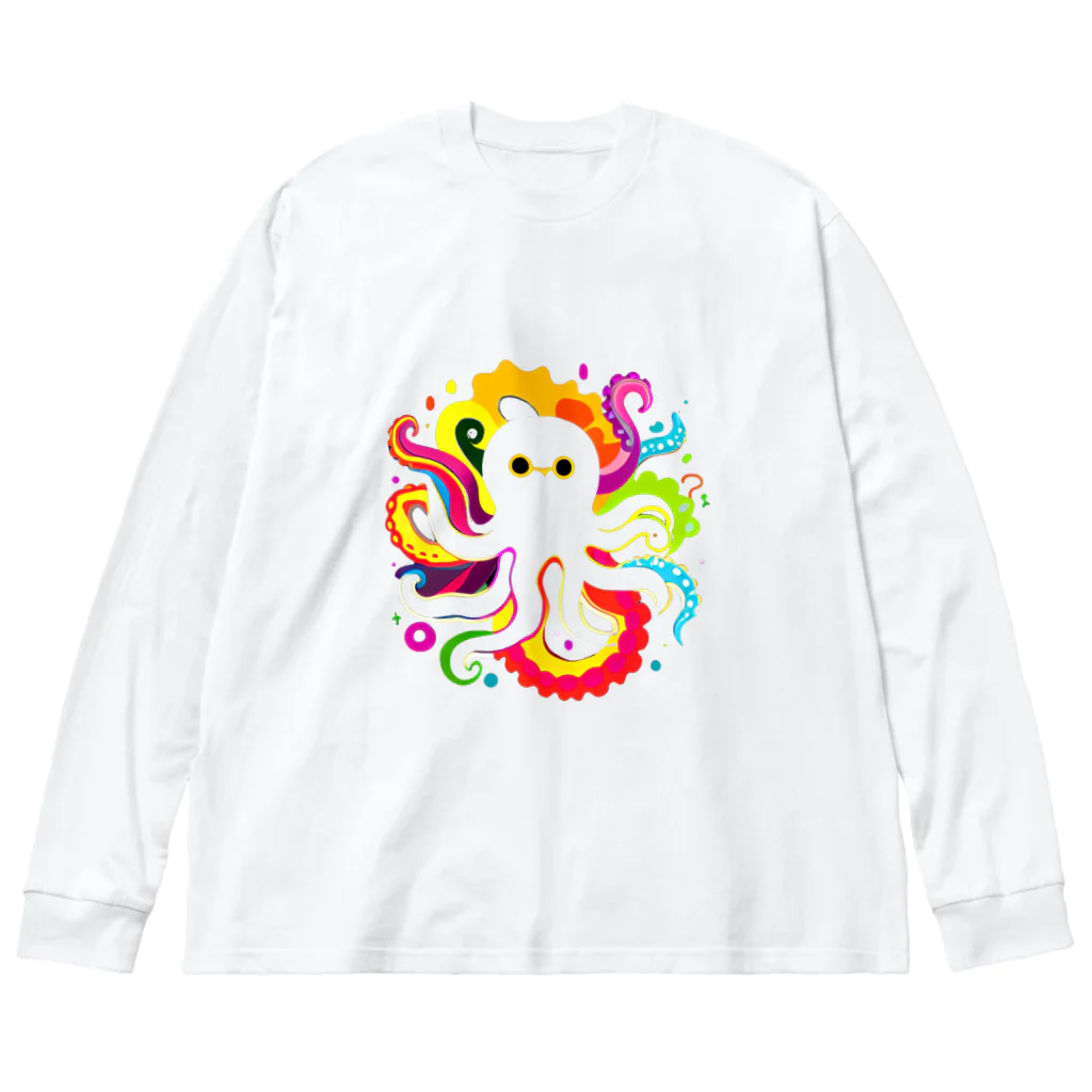 Megurimeguのカラフルたこさん Big Long Sleeve T-Shirt