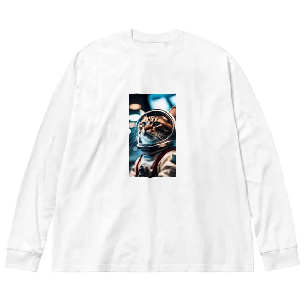 hekikiの旅立つ宇宙猫 Big Long Sleeve T-Shirt