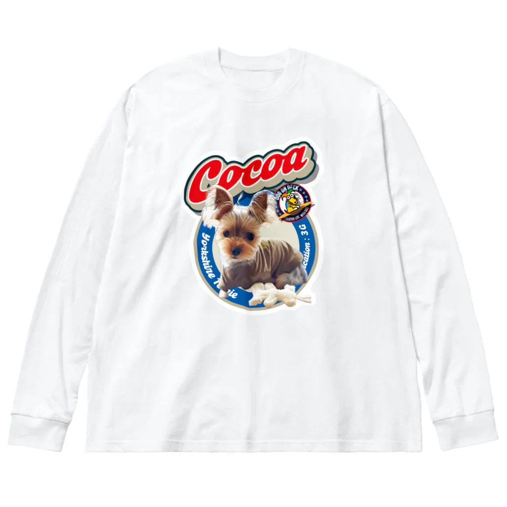 DOG ON DECK ONDEMAND Divisionのヨーキー”ココア”オンデマンドオリジナルアイテムズ Big Long Sleeve T-Shirt