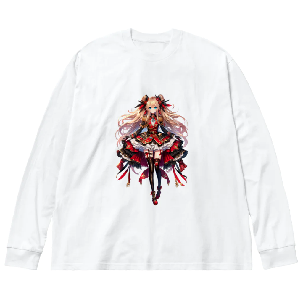 OmamEの星降る夜の軍服姫 ビッグシルエットロングスリーブTシャツ