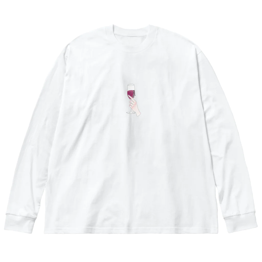 ありのワインを持った量産系 Big Long Sleeve T-Shirt