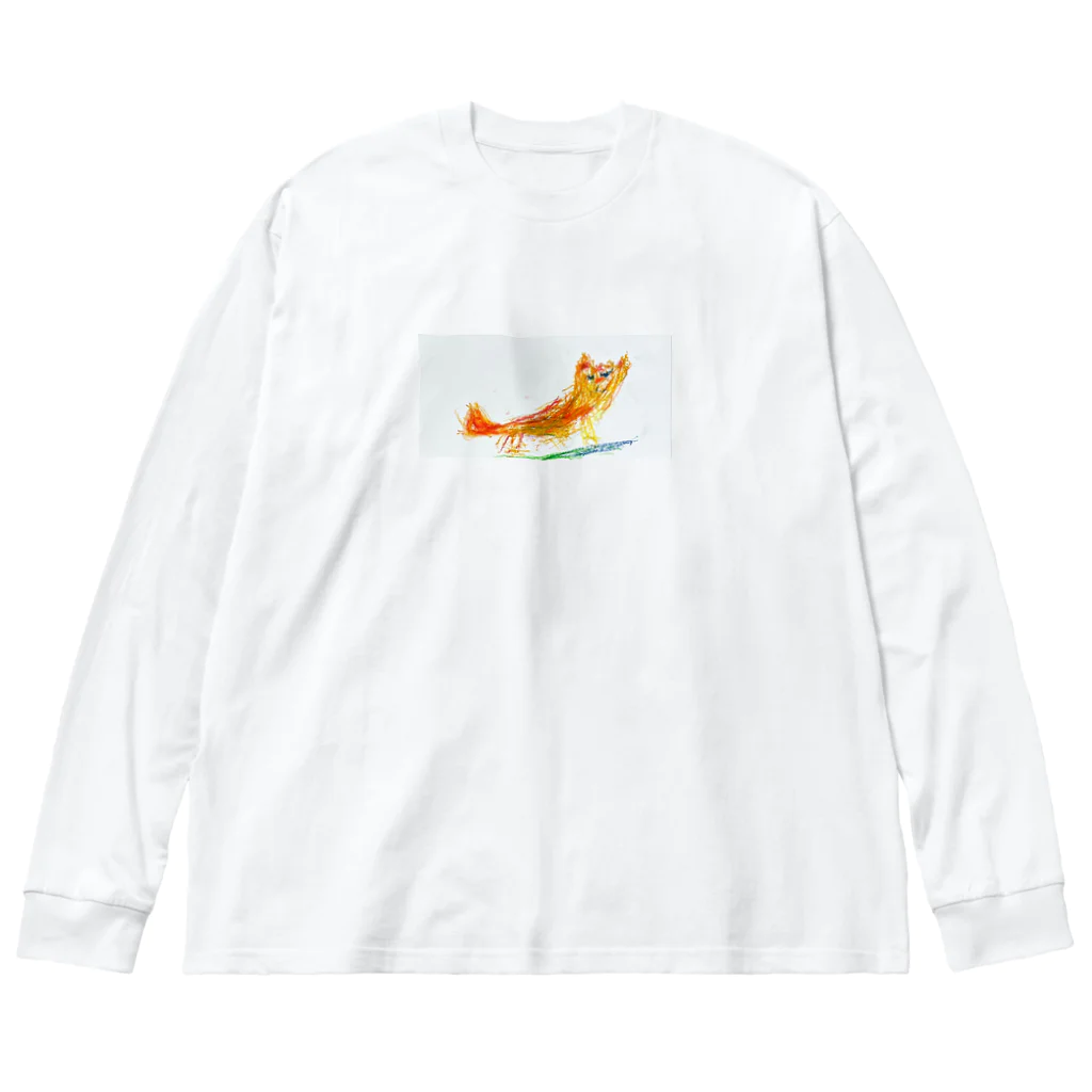 Creator_Dad-crocodileのキュートな子猫のイラスト Big Long Sleeve T-Shirt