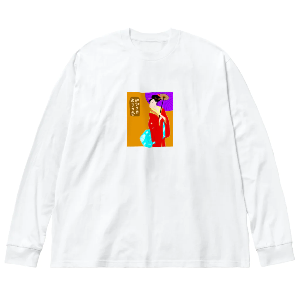 POLC＆coの浮世絵風絵画 ビッグシルエットロングスリーブTシャツ