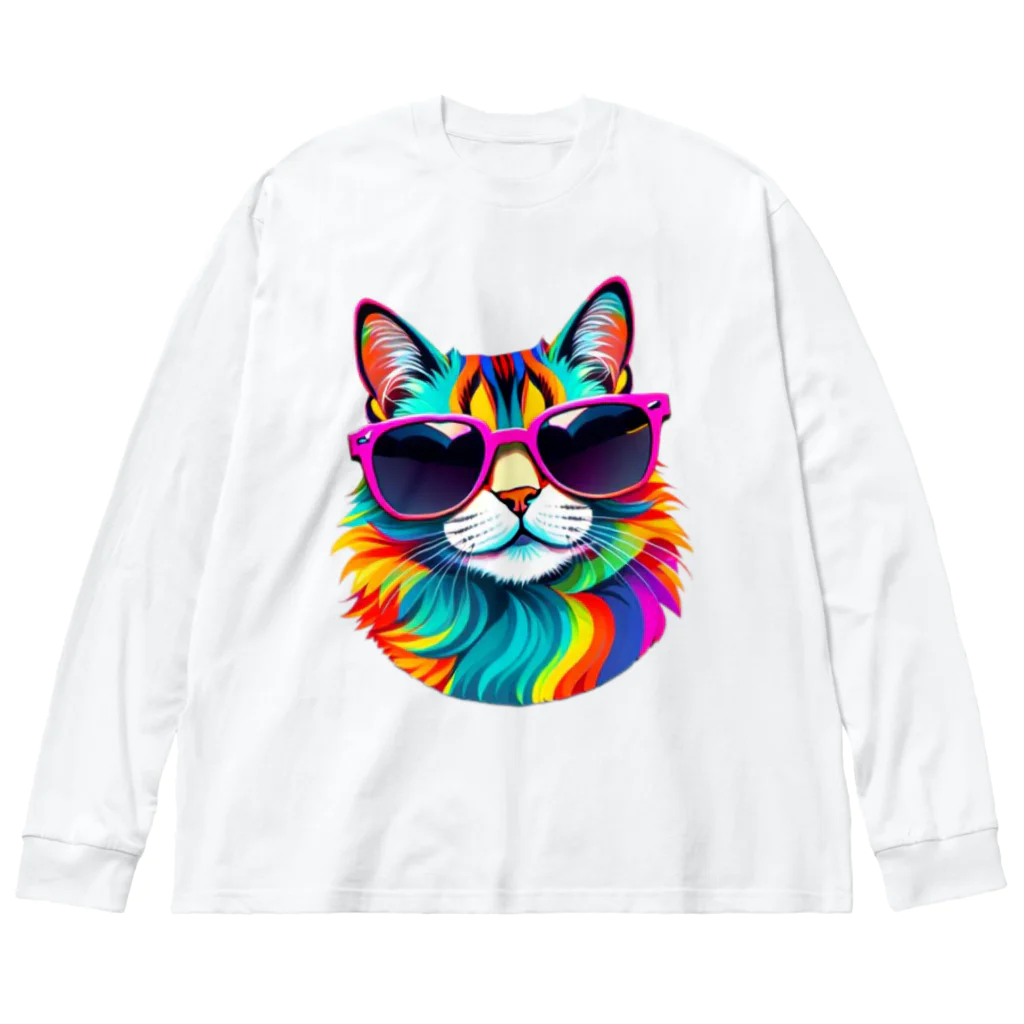 629_CAT_ARTのグラカラキャット2 Big Long Sleeve T-Shirt