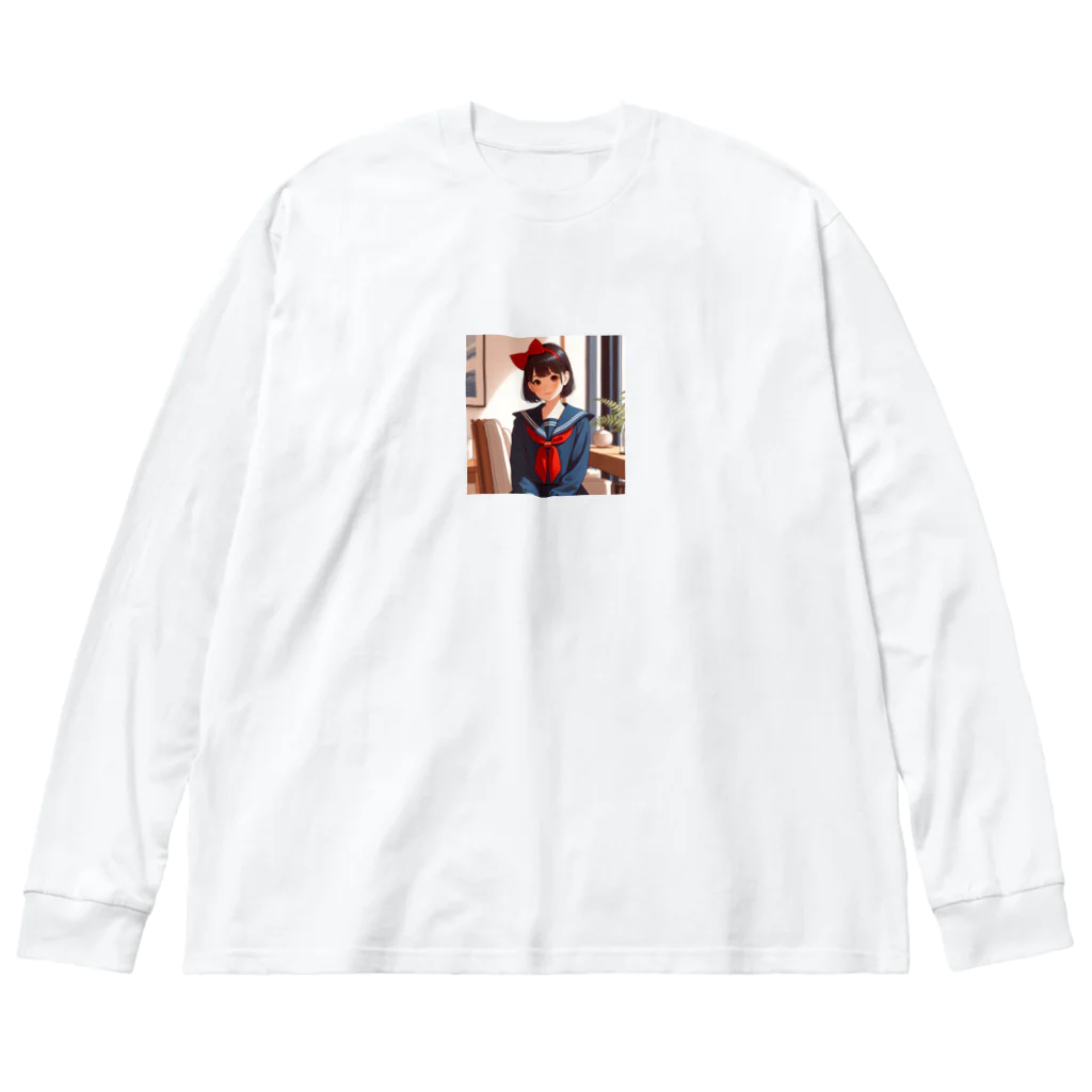 midori_kawaのセーラーキュート Big Long Sleeve T-Shirt