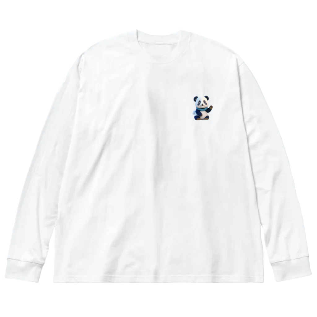 ぱんだまんの防寒パンダ ビッグシルエットロングスリーブTシャツ