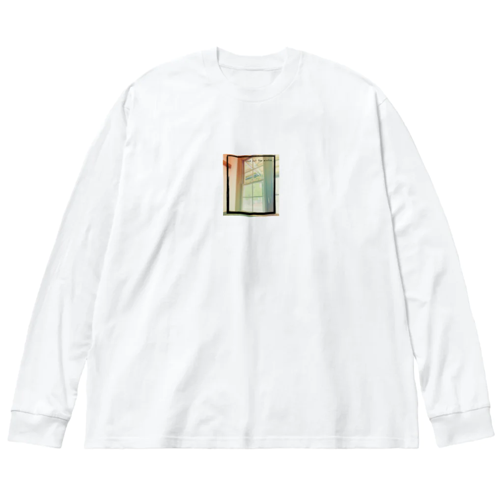 Fumi_noconocoのLook out the window ビッグシルエットロングスリーブTシャツ