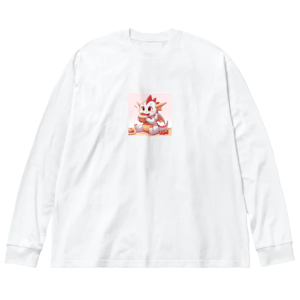 可愛らしいドラゴンのイラストグッズ店のドラゴンのユニークなマスコット Big Long Sleeve T-Shirt