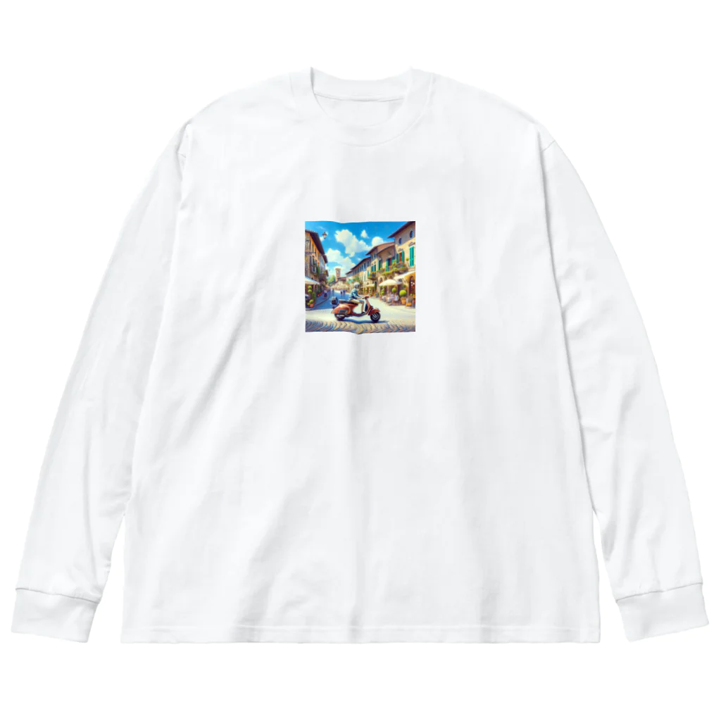 nuuartのバイクでお買い物 Big Long Sleeve T-Shirt