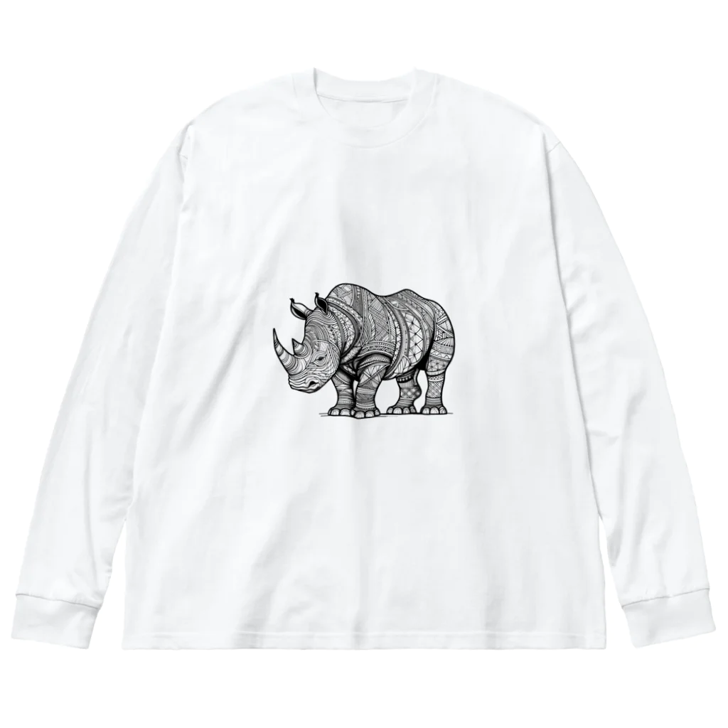 イケイケアニマルsのジオライノ Big Long Sleeve T-Shirt