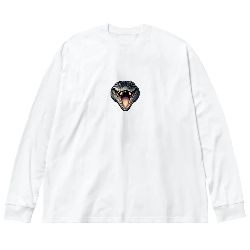 Powerplazaのワニの大迫力ヘッド Big Long Sleeve T-Shirt