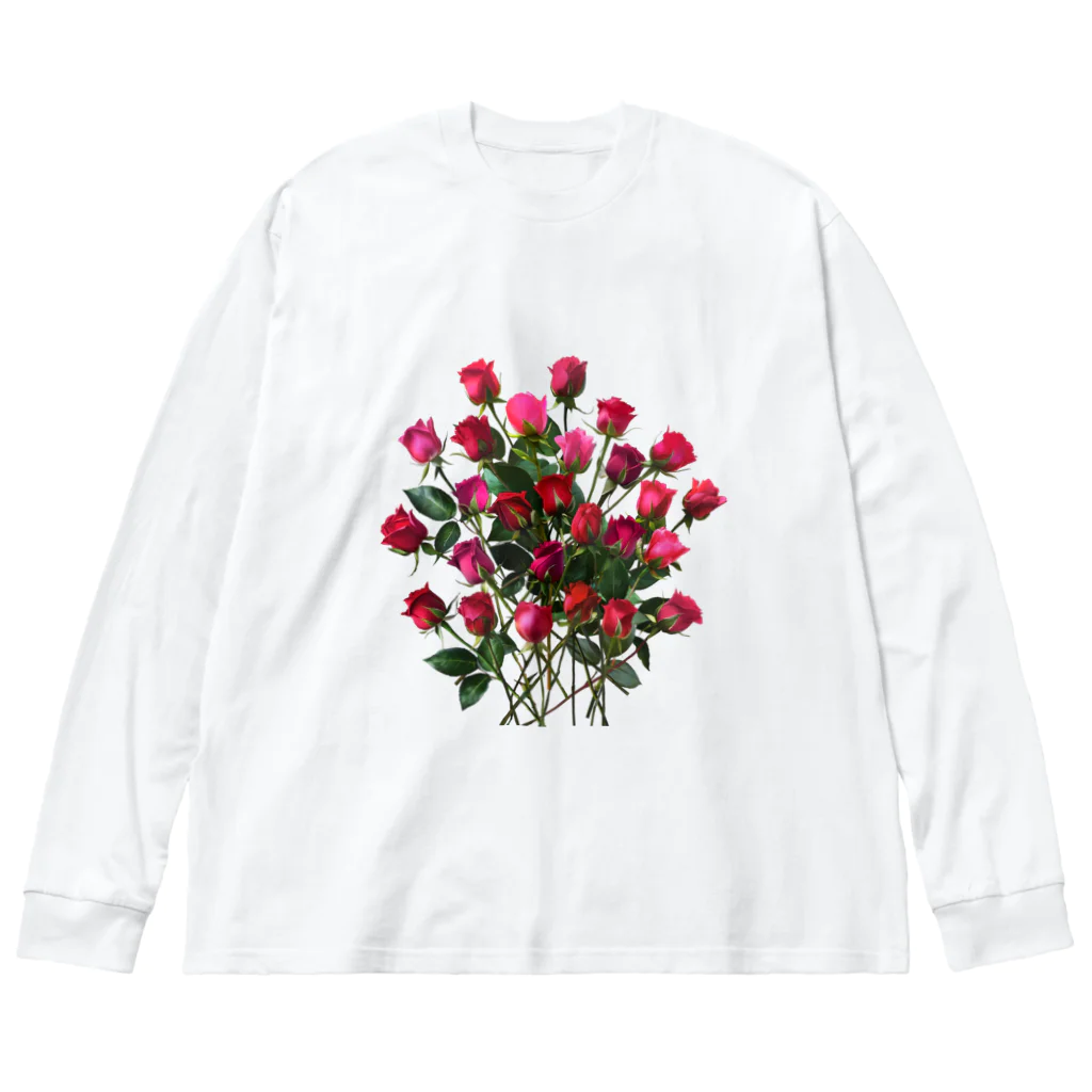 24_Redpink  visual calendarのRedpink 26 Roses ビッグシルエットロングスリーブTシャツ