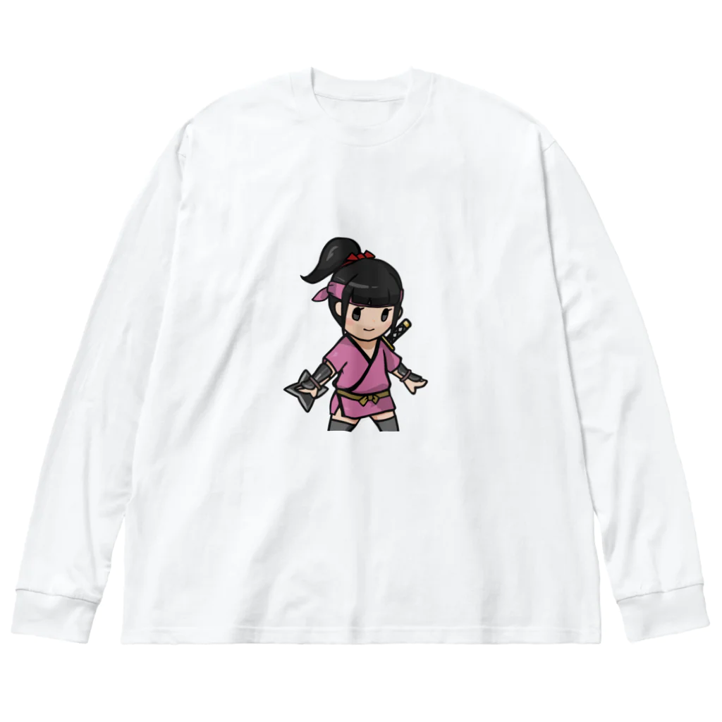 ninjayaの咲耶（クリプト忍者） ビッグシルエットロングスリーブTシャツ