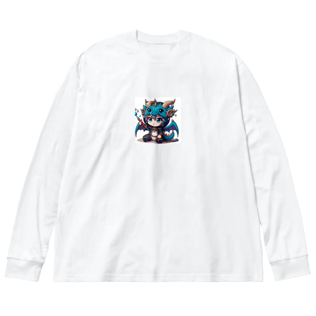 可愛らしいドラゴンのイラストグッズ店の可愛いドラゴンのマスコット Big Long Sleeve T-Shirt