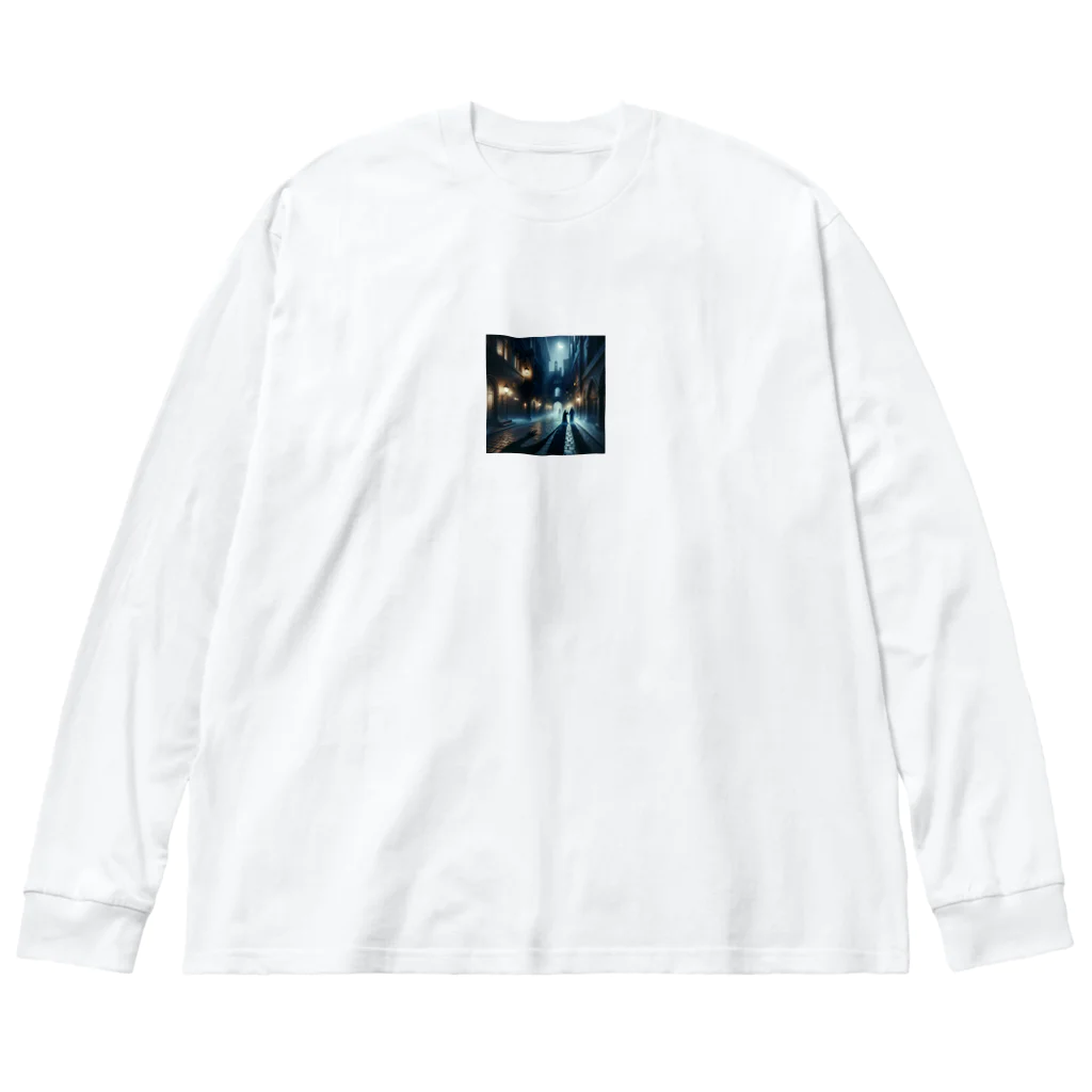 たろすけの「影の中のウィスパー」 Big Long Sleeve T-Shirt