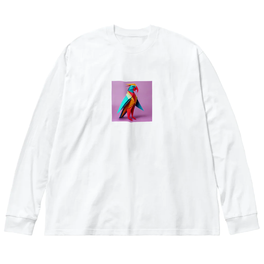 SUNAPPYのオウムの新しいファッションデザイナー Big Long Sleeve T-Shirt