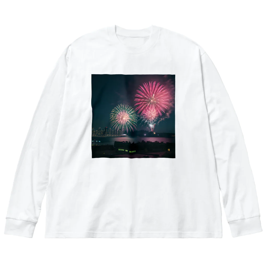 あかいはちの花火 Big Long Sleeve T-Shirt