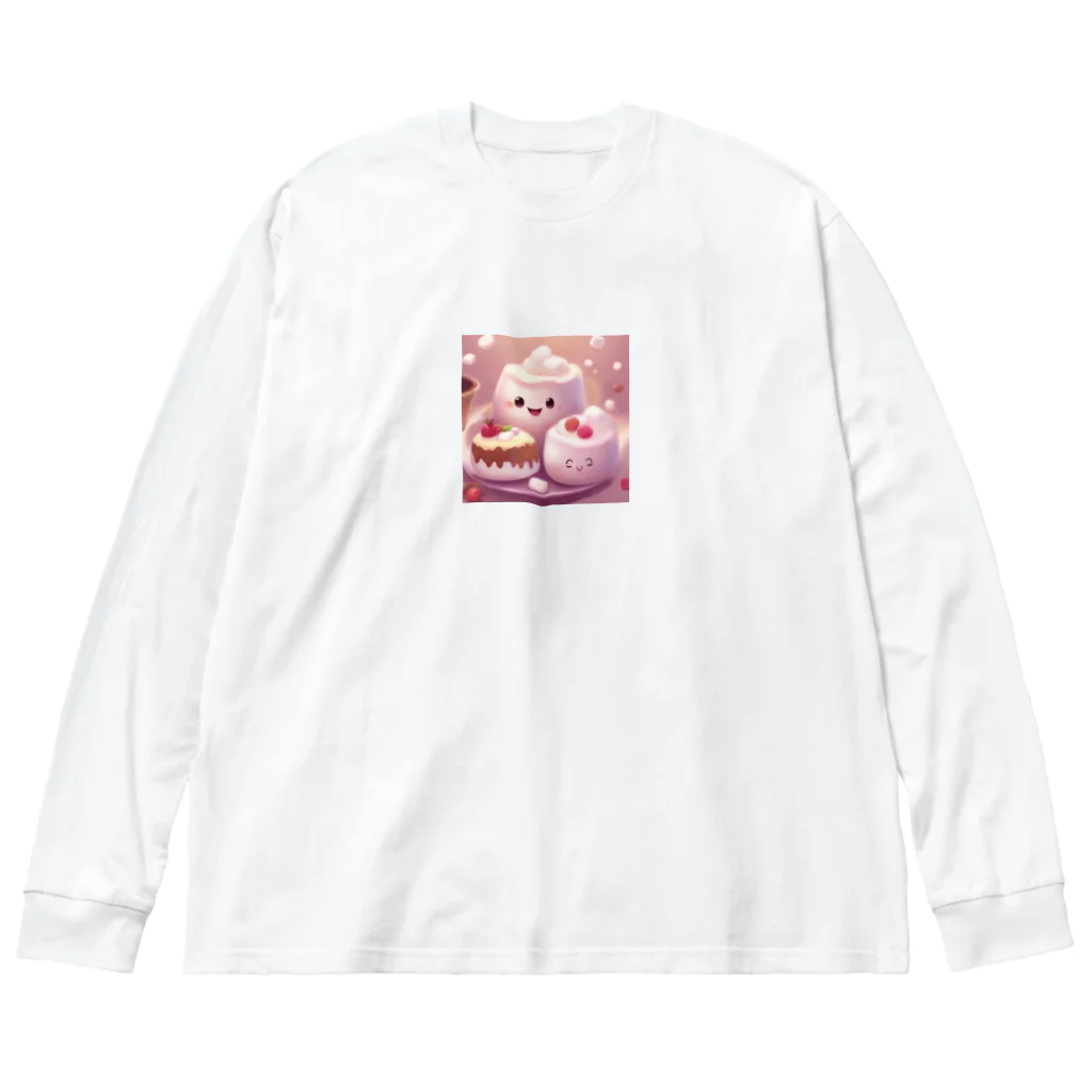 amxafukのふわふわマシュマロかわいいプリン Big Long Sleeve T-Shirt