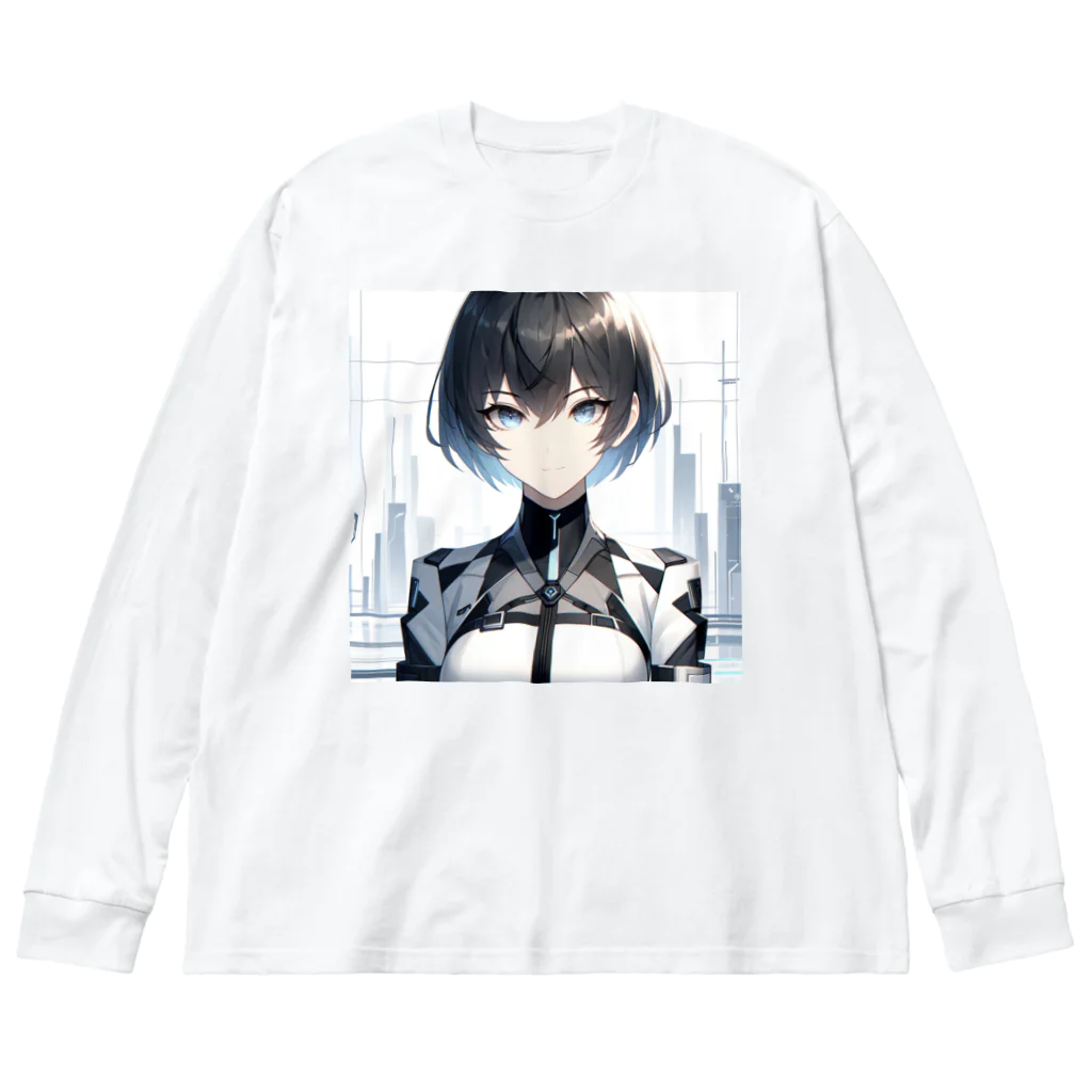 しんがんの未来的なAI美女 Big Long Sleeve T-Shirt