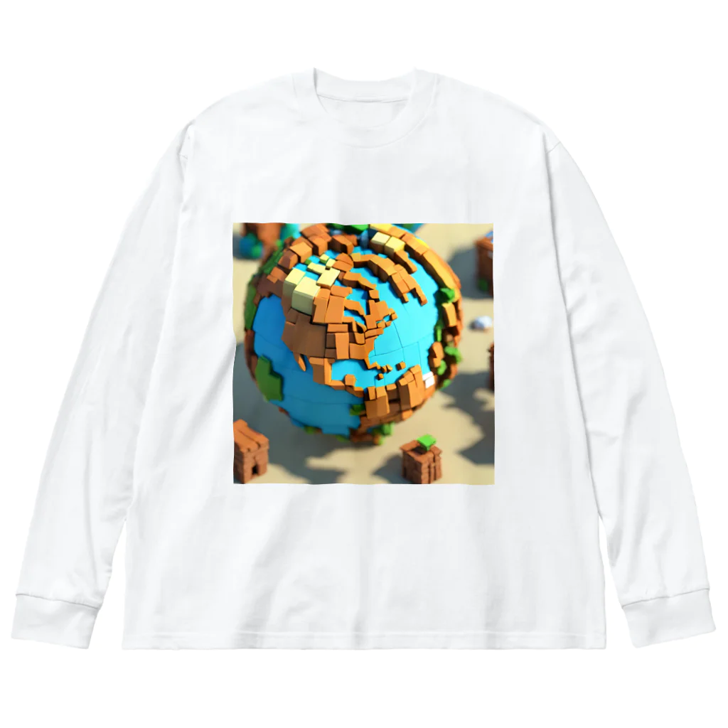かんむりわっしーのKAWAii宇宙人から見た地球 Big Long Sleeve T-Shirt