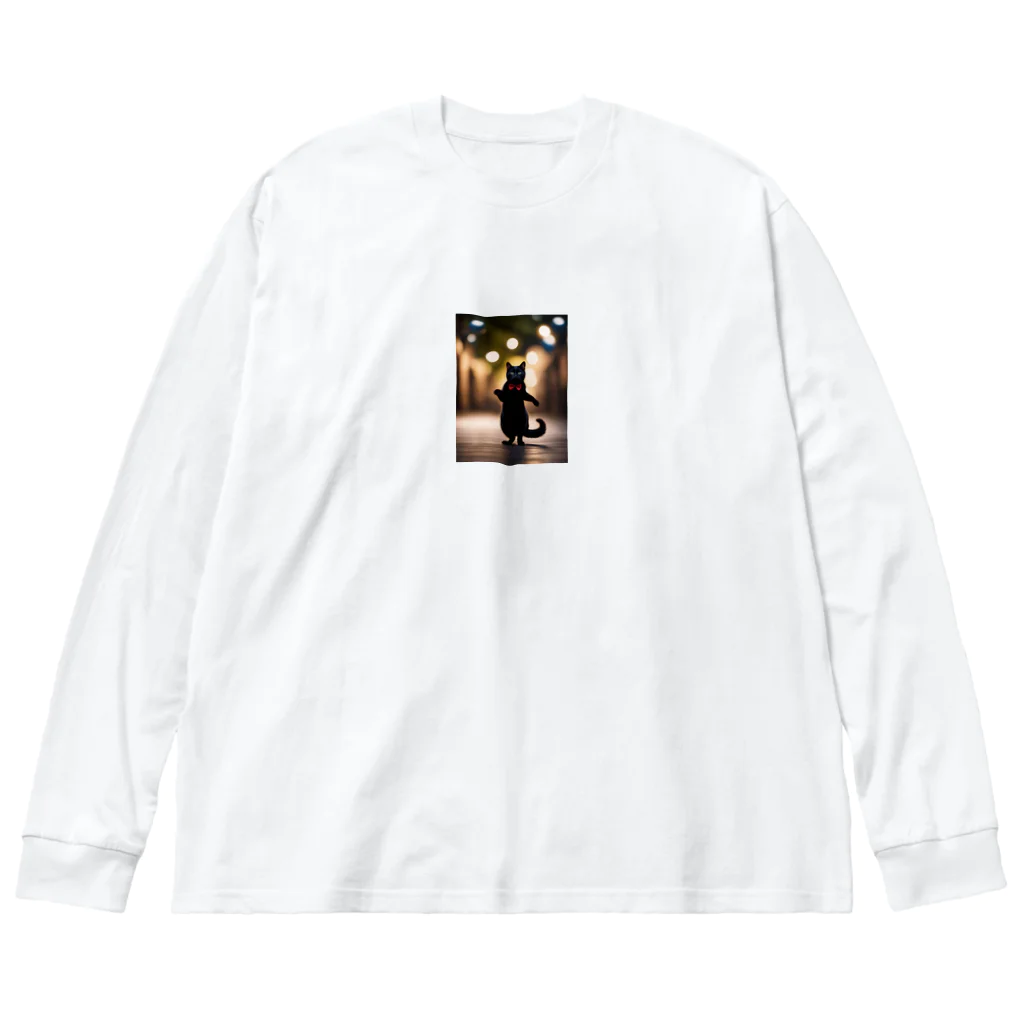 GoldCatの黒猫紳士 Big Long Sleeve T-Shirt