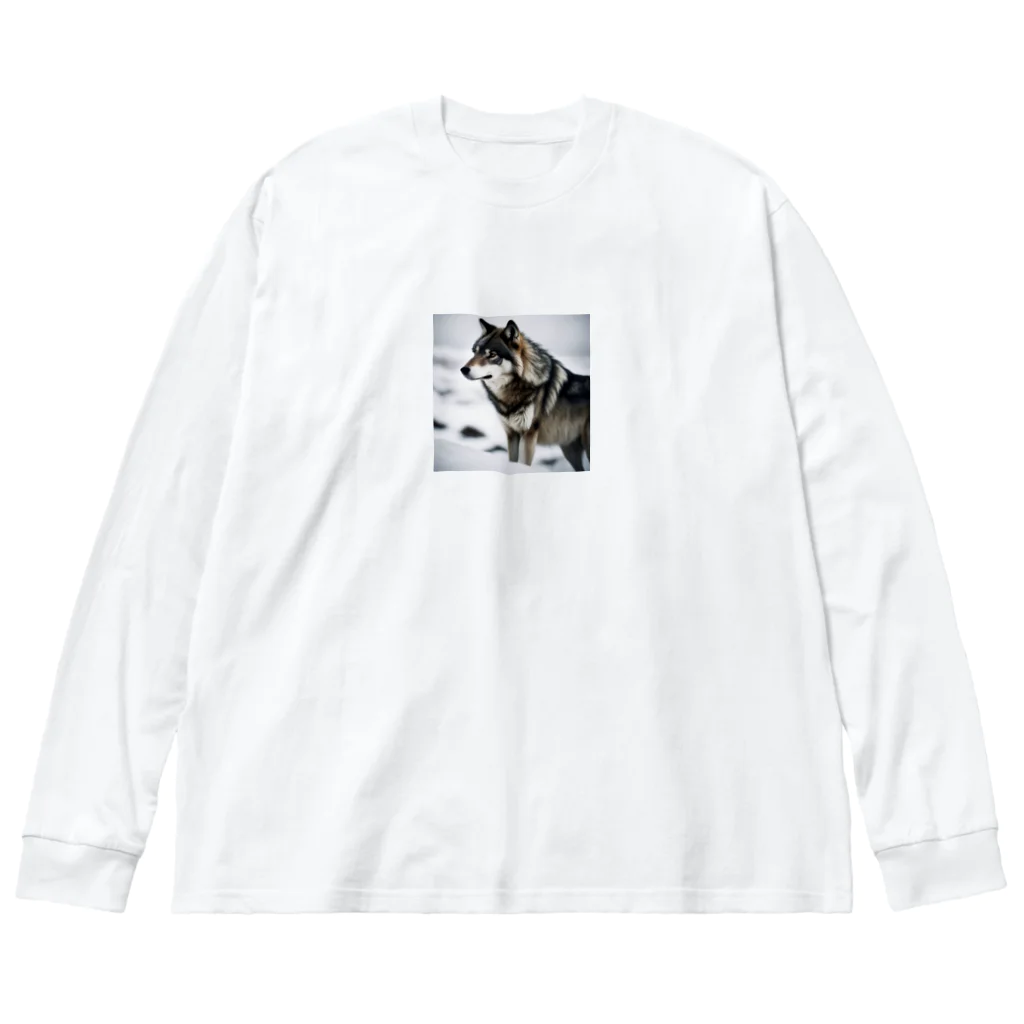 狼ショップの極寒の風狼 Big Long Sleeve T-Shirt