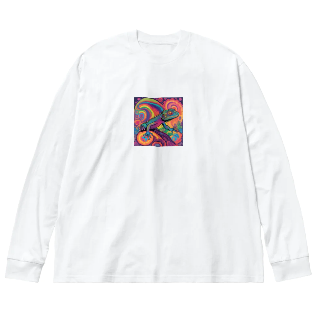 ai美女ショップのワイルドなトカゲ Big Long Sleeve T-Shirt