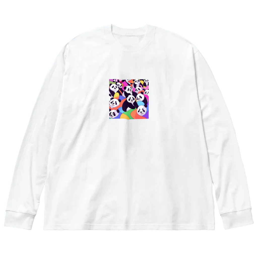 カラフルパンダズのカラフルパンダ大集合！ Big Long Sleeve T-Shirt