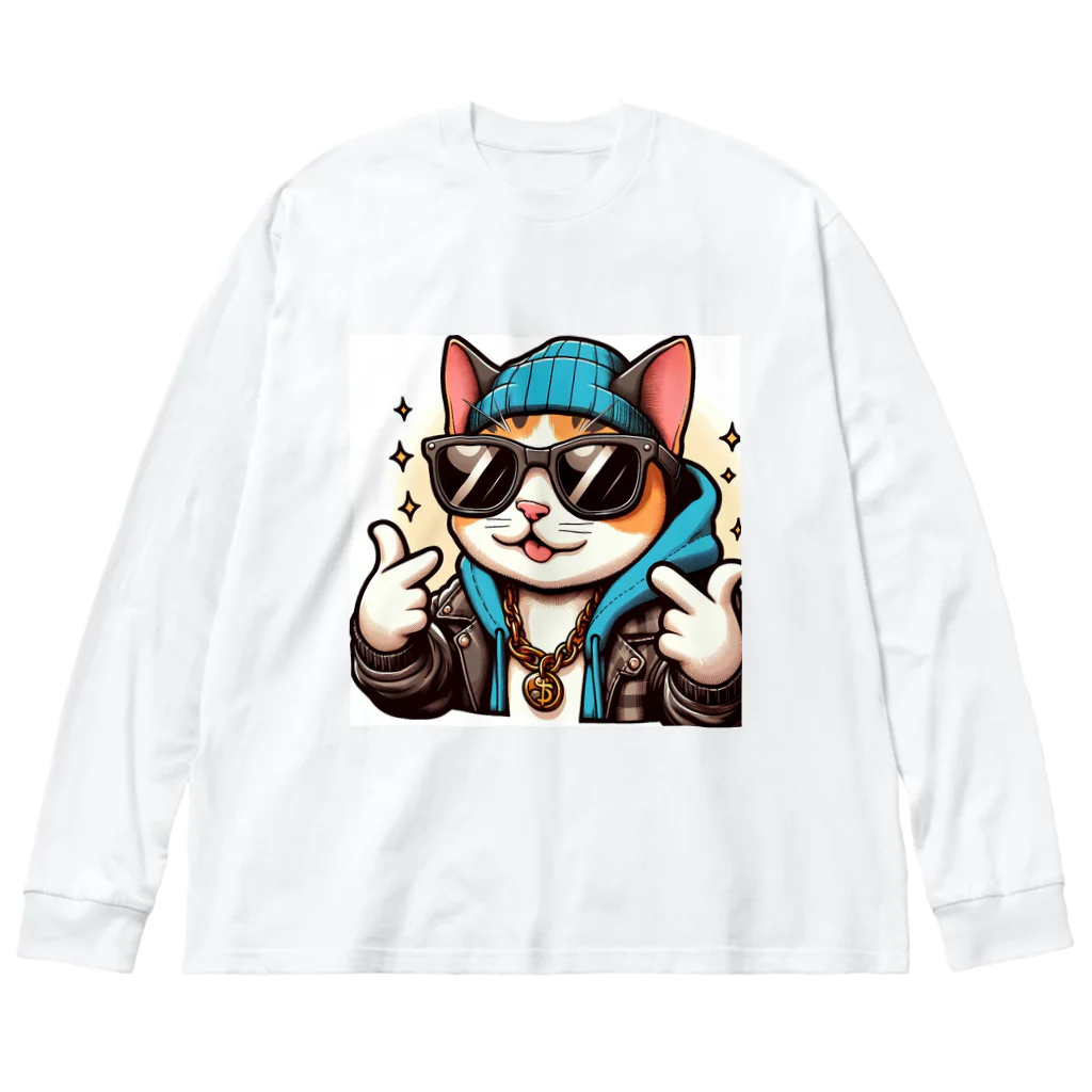 breguetfezのふぁんきーきゃっと ビッグシルエットロングスリーブTシャツ