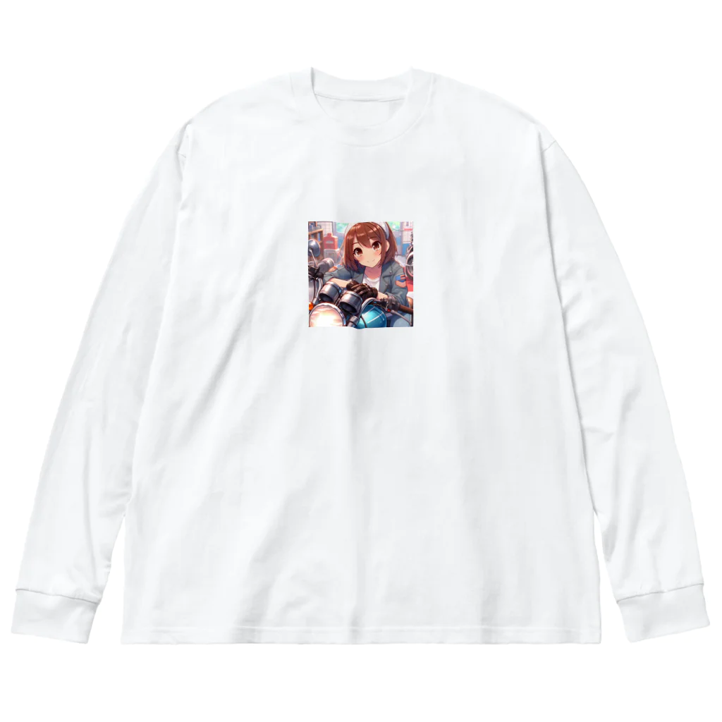 ライダーズのバイク女子　ばくおん系 Big Long Sleeve T-Shirt