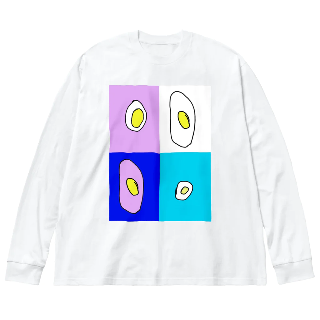 鹿と仏 SHIKA TO HOTOKEのEggs for you. ビッグシルエットロングスリーブTシャツ