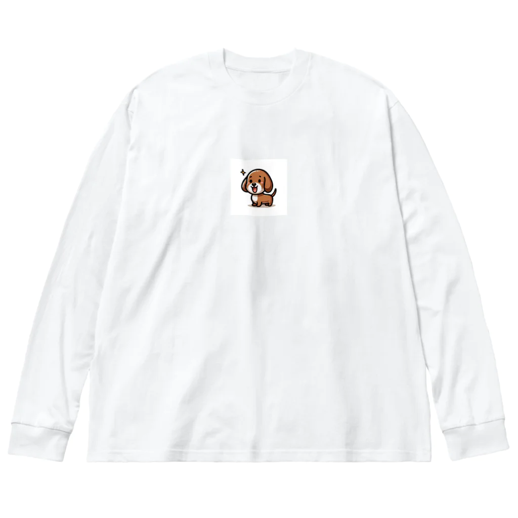 漫画風Tシャツのぶらうんふんど Big Long Sleeve T-Shirt