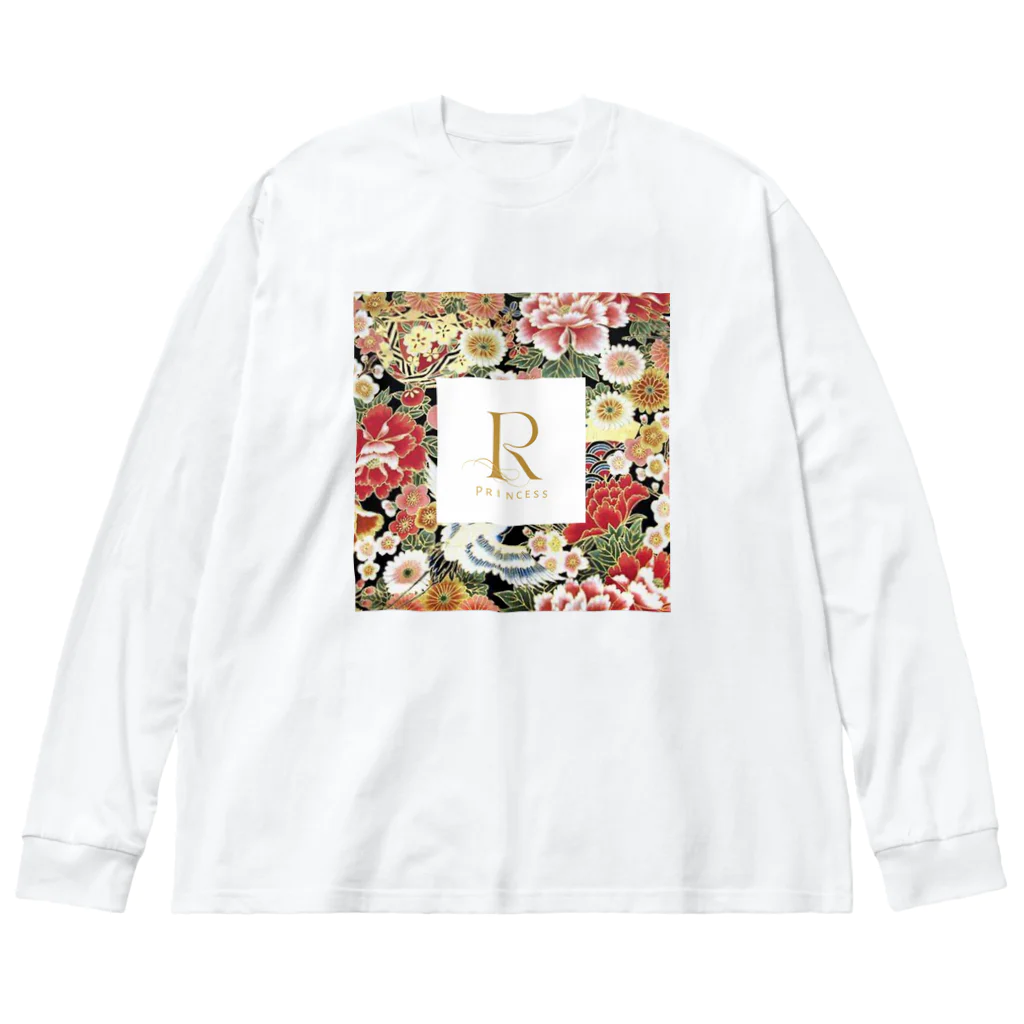 ROYAL Princessの和洋融合デザインシリーズ（黒） ビッグシルエットロングスリーブTシャツ