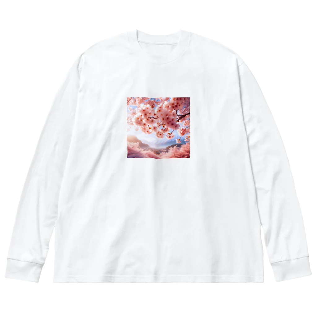 終わらない夢🌈の美しい桜🌸 ビッグシルエットロングスリーブTシャツ