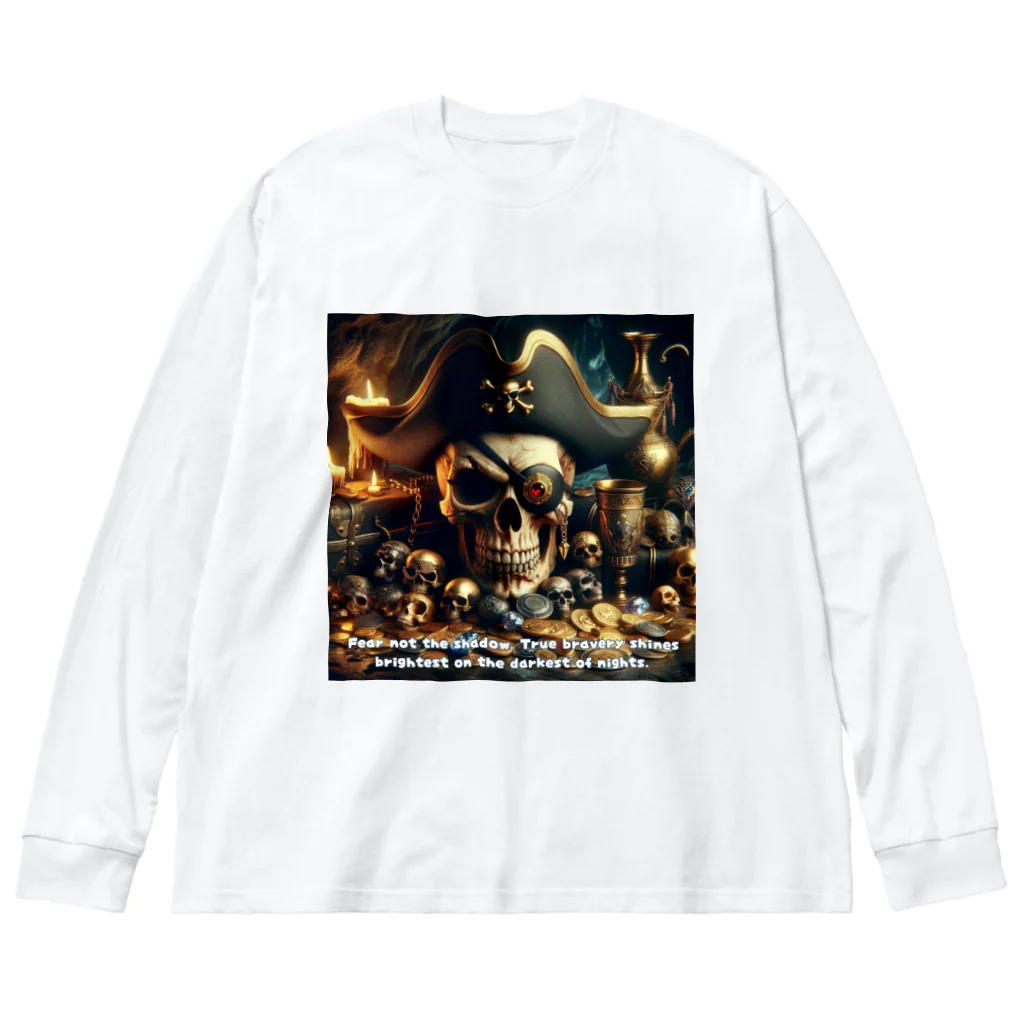 NikuQAIのShadowed Treasures: The Pirate's Legacy ビッグシルエットロングスリーブTシャツ